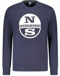 North Sails - Blue Cotton Men's Sweatshirt - Lyst