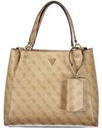 Guess - Beige Polyethylene Handbag - Lyst