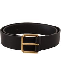 Dolce & Gabbana - Elegant Leather Belt With-Tone Buckle - Lyst
