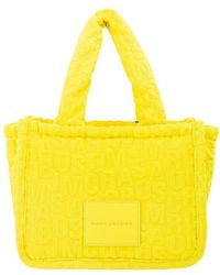 Marc Jacobs - The Monogram Terry Tote Small Golden Kiwi Shoulder Bag Purse Cotton Blend - Lyst