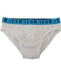 DSquared² - White Icon Logo Cotton Stretchbrief Underwear - Lyst