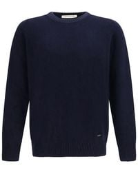 Brooksfield - Blue Wool Oves Aries Sweatshirt - Lyst