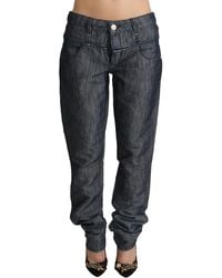 Acht - Dark Gray Ramie Mid Wide Waist Straight Denim Jeans - Lyst