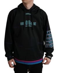Dolce & Gabbana - Logo Print Hooded Sweatshirt Sweater - Lyst