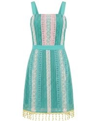 Trussardi - Green Cotton Dress - Lyst