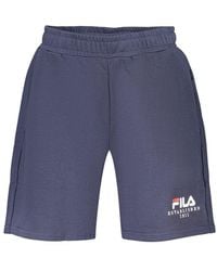 Fila - Blue Cotton Men's Pants - Lyst