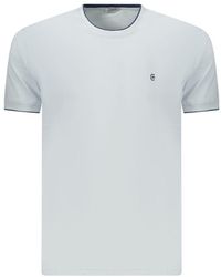 COVERI MOVING - Azzurro Cotton Mens Tshirt - Lyst
