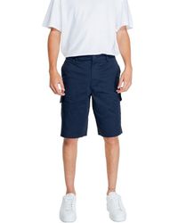 ARMANI EXCHANGE - Blue Cotton Short - Lyst