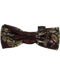 Dolce & Gabbana - Multicolor Floral Jacquard Adjustable Neck Papillon Bow Tie - Lyst