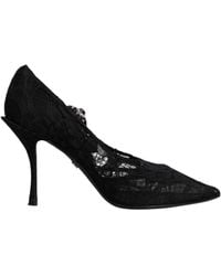 Dolce & Gabbana - Lace Pumps High Heels Nylon - Lyst
