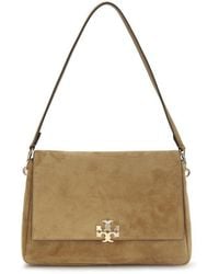 Tory Burch - Beige Calf Leather Bos Taurus Shoulder Bag - Lyst