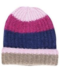 Pieces - Blue Marabou Cap (baseball Hat) - Lyst