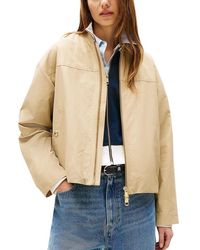 Tommy Hilfiger - Beige Cotton Bomber - Lyst