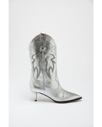 Moschino - Multicolor Viscose High Heel Boots - Lyst