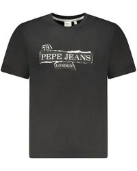 Pepe Jeans - Black Cotton Men's T - Lyst