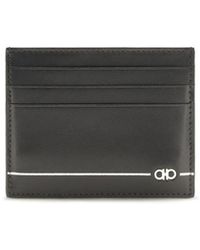 Ferragamo - Black Calf Leather Bos Taurus Wallet - Lyst