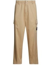 Calvin Klein - Beige Cotton Cargo Pants - Lyst