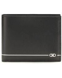 Ferragamo - Black Calf Leather Bos Taurus Wallet - Lyst