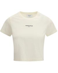 Maison Kitsuné - Beige Cotton T - Lyst