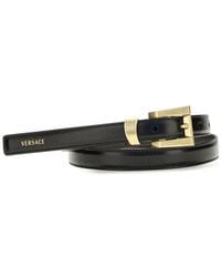 Versace - Black Calf Leather Bos Taurus Regular Belt - Lyst