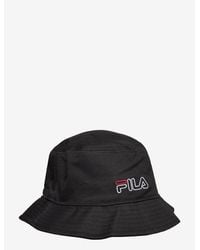 Fila - Black Cotton Bucket Hat - Lyst