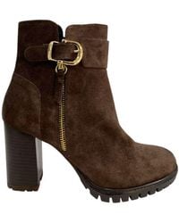 Borbonese - Brown Leather Boot - Lyst
