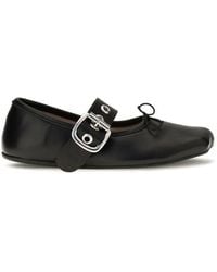 Vivienne Westwood - Black Calf Leather Bos Taurus Ballet Flats - Lyst