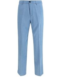 Cruna - Light Blue Casual Pants - Lyst