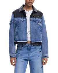Desigual - Blue Cotton Denim Jacket - Lyst