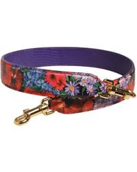 Dolce & Gabbana - Multicolor Floral Leather Bag Accessory Shoulder Strap - Lyst