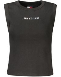 Tommy Hilfiger - Black Cotton 's Tank Top - Lyst