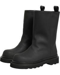 Dolce & Gabbana - Black Leather Mid Calf Chunky Men Boots Shoes - Lyst