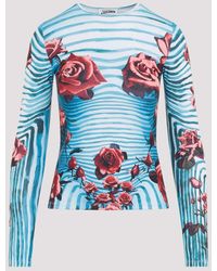 Jean Paul Gaultier - Blue And Red Body Morphing Top - Lyst