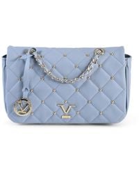 19V69 Italia by Versace - Blue Leather Shoulder Bag - Lyst