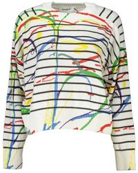 Desigual - Chic Contrast Detail Crew Neck Sweater - Lyst