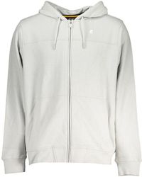 K-Way - Chic Hooded Cotton Sweatshirt With Contrast Details - Lyst