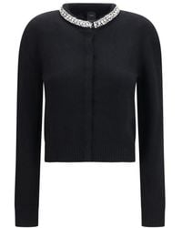 Pinko - Black Wool Oves Aries Cardigan - Lyst