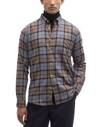 Barbour - Beige Cotton Pattern Shirt - Lyst