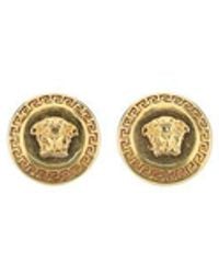 Versace - Gold Metal Earrings - Lyst