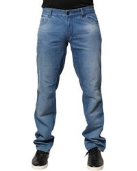 Verri - Blue Washed Cotton Skinny Fit Men Denim Trouser Jeans - Lyst