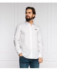 Aeronautica Militare - White Cotton Shirt - Lyst