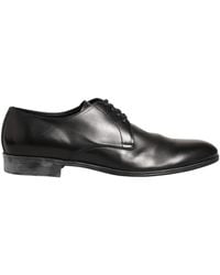 Dolce & Gabbana - Dress Black Leather Lace Up Derby Shoes - Lyst