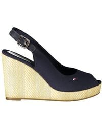 Tommy Hilfiger - Blue Cotton Sandal - Lyst