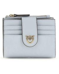 Pinko - Blue Calf Leather Bos Taurus Wallet - Lyst