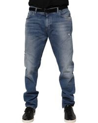 Dolce & Gabbana - Distressed Regular Jeans - Lyst