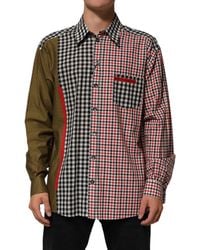 Dolce & Gabbana - Cotton Collared Checkered Shirt Co+Li - Lyst