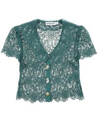 Self-Portrait - Chelsea Lace Guipure Top With Collar - Lyst