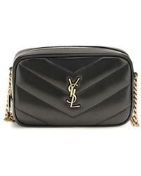 Saint Laurent - Black Lamb Ovis Aries Shoulder Bag - Lyst
