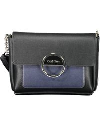 Calvin Klein - Black Polyurethane Handbag - Lyst