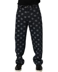 Dolce & Gabbana - Logo Print Straight Denim Jeans Co+02 Clothing - Lyst